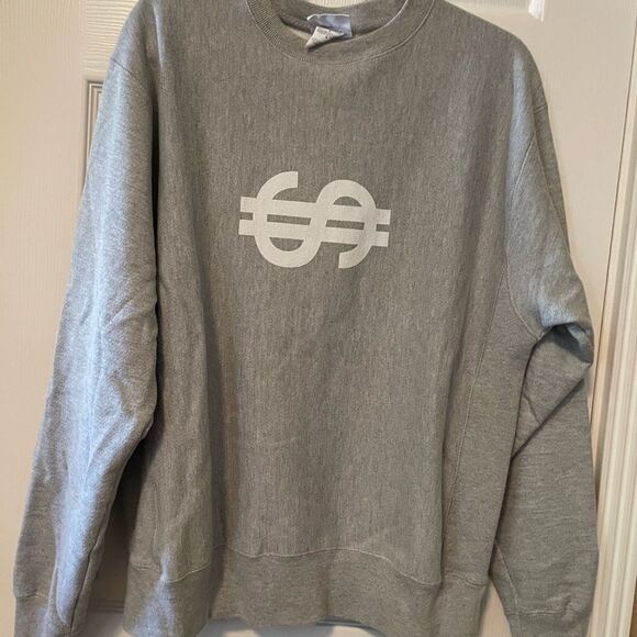 Champion Reverse Weave Men’s Gray Sweatshirt Equal Pay Bitches $$$ - Picture 10 of 15